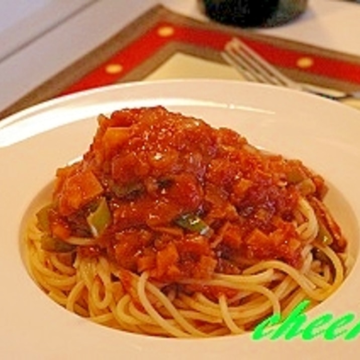 サルサソースでスパゲッティ アラビアータ レシピ 作り方 By ちー118 楽天レシピ